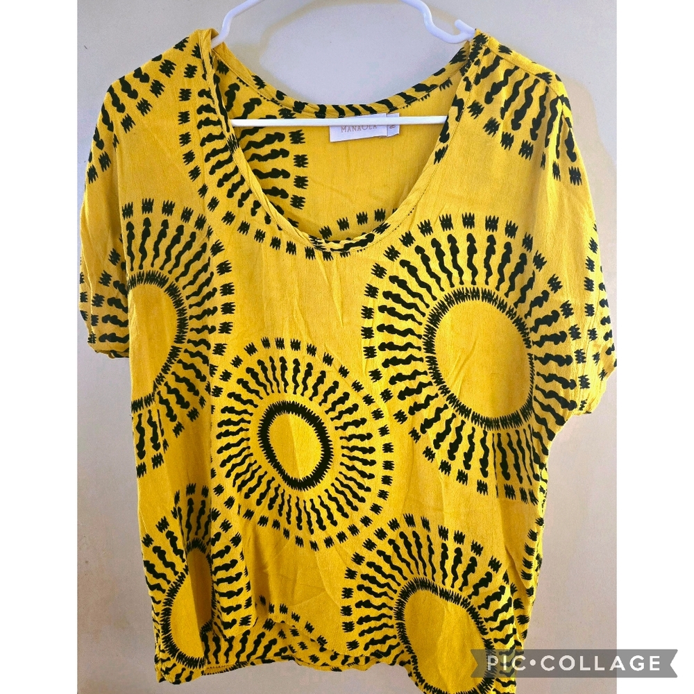 Manaola Yellow and Black Top